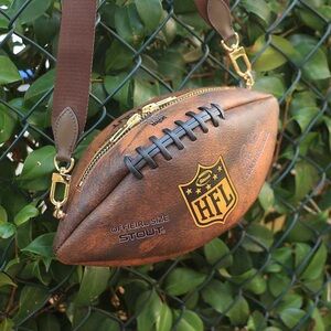 & Other Stories Vintage Brown Football Crossbody Bag